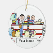 Einkäufer — Frauen Keramikornament (Links)