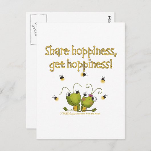 Einkäufer teilen postkarte (Vorne/Hinten)