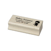 Einkaufs-Ninja-Mädchen-Rücksendeadresse Gummistempel (Stempel)