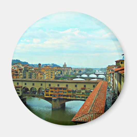 Einkaufsbrücke Florenz, Italien Magnet (Vorne)