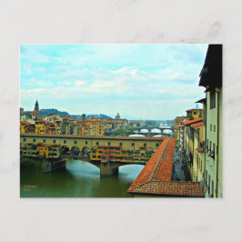 Einkaufsbrücke Florenz, Italien Postkarte