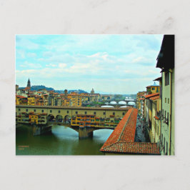 Einkaufsbrücke Florenz, Italien Postkarte