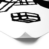 Einkaufsfrau mit lustigem Finanzangebot Poster (Ecke)