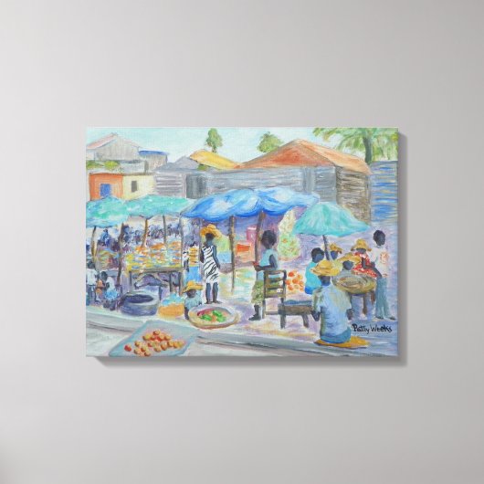 EINKAUFSGESCHÄFTE IN HAITI Canvas Print Leinwanddruck (Vorderseite)
