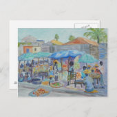 EINKAUFSGESCHÄFTE IN HAITI Postkarte (Vorne/Hinten)