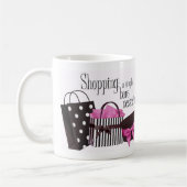 Einkaufsjunkie Kaffeetasse (Links)