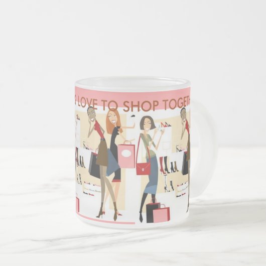 EINKAUFSKAFFEE-TASSE MATTGLASTASSE (VorderseiteRechts)