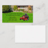 Einkaufskarte für den Rasenpflege Visitenkarte (Vorne/Hinten)