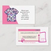 Einkaufskarte für den Verkäufer eines Tees Visitenkarte (Vorne/Hinten)