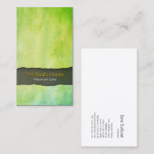 Einkaufskarte für grünes Watercolor-Wash Visitenkarte (Vorne/Hinten)