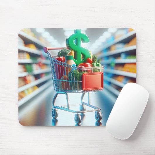 Einkaufskarte im Supermarkt Mousepad (Mit Mouse)