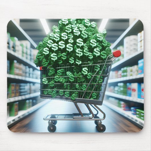 Einkaufskarte im Supermarkt Mousepad (Vorne)