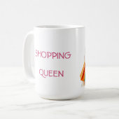 Einkaufskönigin Katze Kaffeetasse (Vorderseite Links)