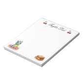 Einkaufsliste des kleinen Küchenmonsters Notizblock (Rotiert)