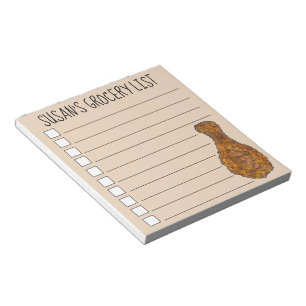 Einkaufsliste "Fried Chicken Leg Drumstick" Notizblock