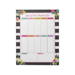 Einkaufsliste für Blumenstraube Notizblock