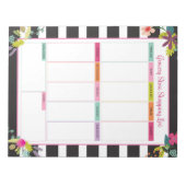 Einkaufsliste für Blumenstraube Notizblock (Vorderseite)