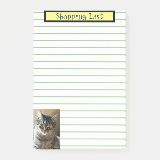 Einkaufsliste für Katzen Post-it Klebezettel (Vorderseite)