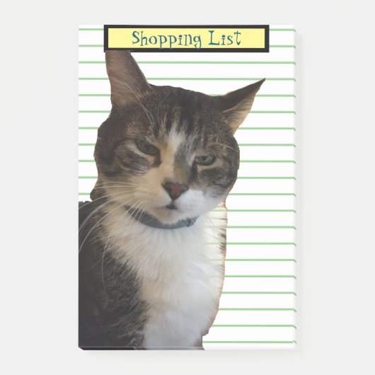 Einkaufsliste für Katzen Post-it Klebezettel (Vorderseite)