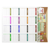 Einkaufsliste für Lebensmittel Notizblock (Vorderseite)