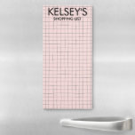 Einkaufsliste für Minimalistische GRID-Gerichte Magnetischer Notizblock<br><div class="desc">Machen Sie Ihre Shopping-Listen stilvoll mit diesem maßgeschneiderten Einkaufs- oder Essensplanungs-Notizblock. Fügen Sie Ihrem Anzug einen benutzerdefinierten Text hinzu. Handgezeichnete Linien machen ein lustiges Gitter und machen es einfach,  auf der Liste zu schreiben,  aber Sie können sie löschen,  wenn Sie möchten. Karo meinen Shop für mehr!</div>