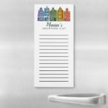 Einkaufsliste für niedliche Häuser Magnetischer Notizblock<br><div class="desc">Machen Sie Ihre Shopping-Listen stilvoll mit diesem maßgeschneiderten Einkaufs-Notizblock. Ändern Sie den Text nach Ihren Bedürfnissen in Anzug. Behalte oder löscht auch die Zeilen. Karo meinen Shop für mehr!</div>