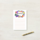 Einkaufsliste für Obst und Gemüse Post-it Klebezettel (Auf Schreibtisch)