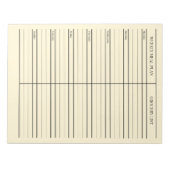 Einkaufsliste für personalisierte Mahlzeiten Notizblock (Vorderseite)