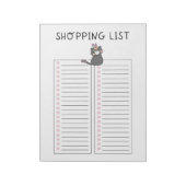 Einkaufsliste Gray Tribal Cat Notizblock (Rotiert)