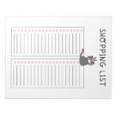 Einkaufsliste Gray Tribal Cat Notizblock (Vorderseite)