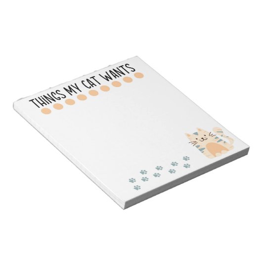 Einkaufsliste - Katzenliebhaber Notizblock (angewinkelt)