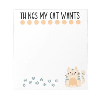 Einkaufsliste - Katzenliebhaber Notizblock
