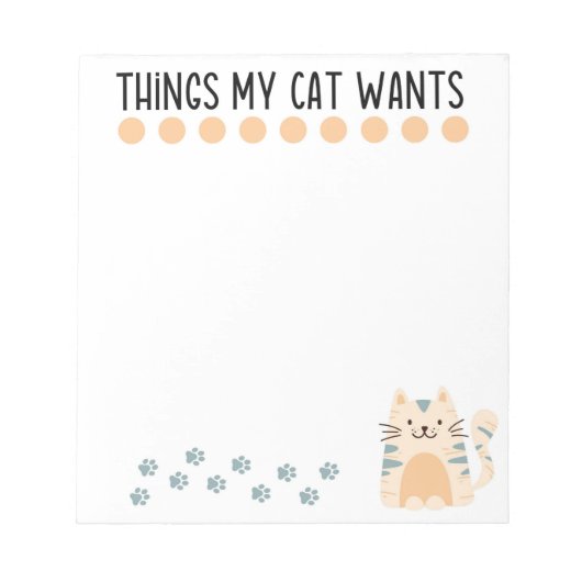 Einkaufsliste - Katzenliebhaber Notizblock (Vorderseite)