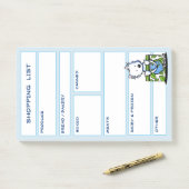 Einkaufsliste KiniArt Westie Post-it Klebezettel (Auf Schreibtisch)