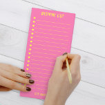Einkaufsliste Moderne Hot Pink und Gelbe Herzen Magnetischer Notizblock<br><div class="desc">Warme rosa und gelbe Einkaufsliste Magnetnotiz mit Checkboxen. Ein praktisches Shopping-Notizblock zum Pop auf Ihrem Schreibtisch oder an der Kühlschrank-Tür. Füllen Sie Ihre Artikel aus,  reißen Sie ab und Karo Sie im Lebensmittelgeschäft ab. Nicht mehr vergessen Lebensmittel! Karo aus der Erholung dieser Kollektion für passende Geschenkideen.</div>