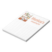 Einkaufsliste niedlich Kitchen Illustration Notizblock (Rotiert)