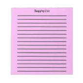 Einkaufsliste Notepad Notizblock (Vorderseite)