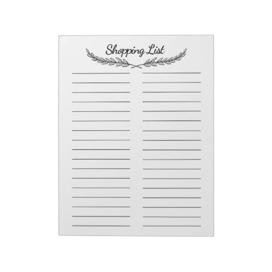 Einkaufsliste Notepad Notizblock (Rotiert)