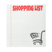 Einkaufsliste Notepad Notizblock (Vorderseite)