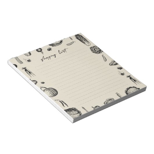 Einkaufsliste Notizblock (angewinkelt)