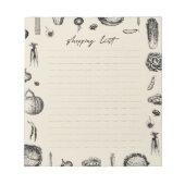 Einkaufsliste Notizblock (Vorderseite)