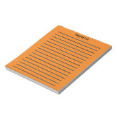 Einkaufsliste Orange Notepad Notizblock (Rotiert)
