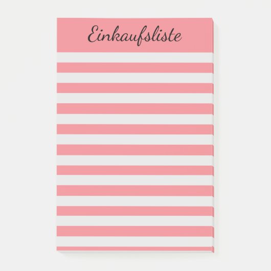 Einkaufsliste Post-it Klebezettel (Vorderseite)