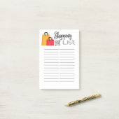 EINKAUFSLISTE POST-IT KLEBEZETTEL (Auf Schreibtisch)