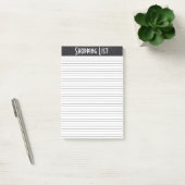 Einkaufsliste Schwarz & Weiß Post-it Klebezettel (Büro)