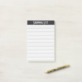 Einkaufsliste Schwarz & Weiß Post-it Klebezettel (Auf Schreibtisch)