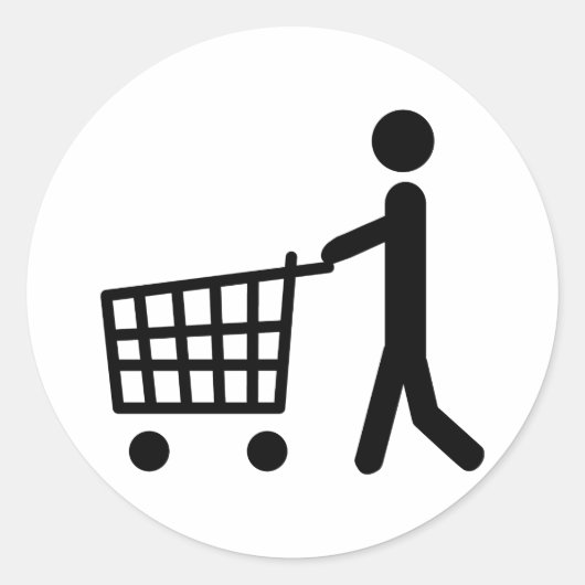 Einkaufslogo Runder Aufkleber (Vorderseite)