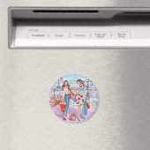 Einkaufsmädchen in Paris | Magnet (In Situ (Geschirrspüler))