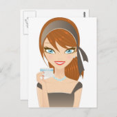 Einkaufsmädchen Postkarte (Vorne/Hinten)