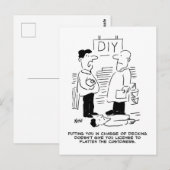 Einkaufsmarktmitarbeiter und Filialleiter Postkarte (Vorne/Hinten)